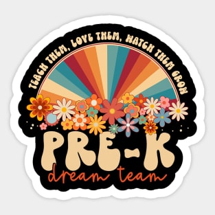 Prek Dream Team  Rainbow Back To School Teacher Sticker